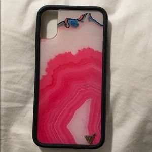 Pink Marble rock iphone X phone case